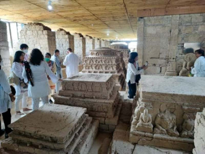 buddhists visit julian stupa in haripur buddhists visit julian stupa in haripur