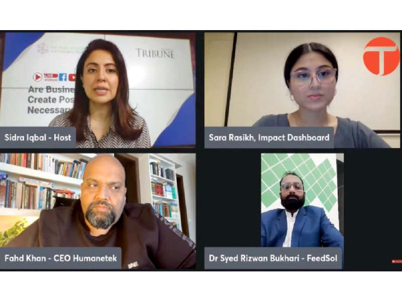 panelists respond to sidra iqbal s questions during the webinar photo express