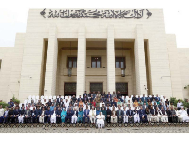 speaker agha siraj durrani and members of the sindh assembly pose for a group photo on the last day of their term photo ppi speaker agha siraj durrani and members of the sindh assembly pose for a group photo on the last day of their term photo ppi