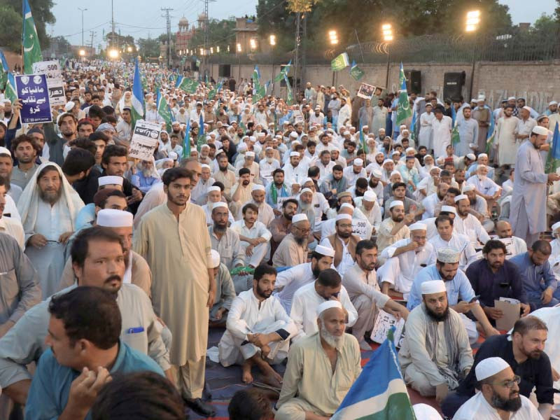 jamaat e islami supporters chant slogans against the hike on fuel prices and rising inflation of power bills during a protest in peshawar photo reuters