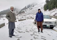staff members of kaghan development authority are present on kaghan road in naran to guide the incoming tourists photo express