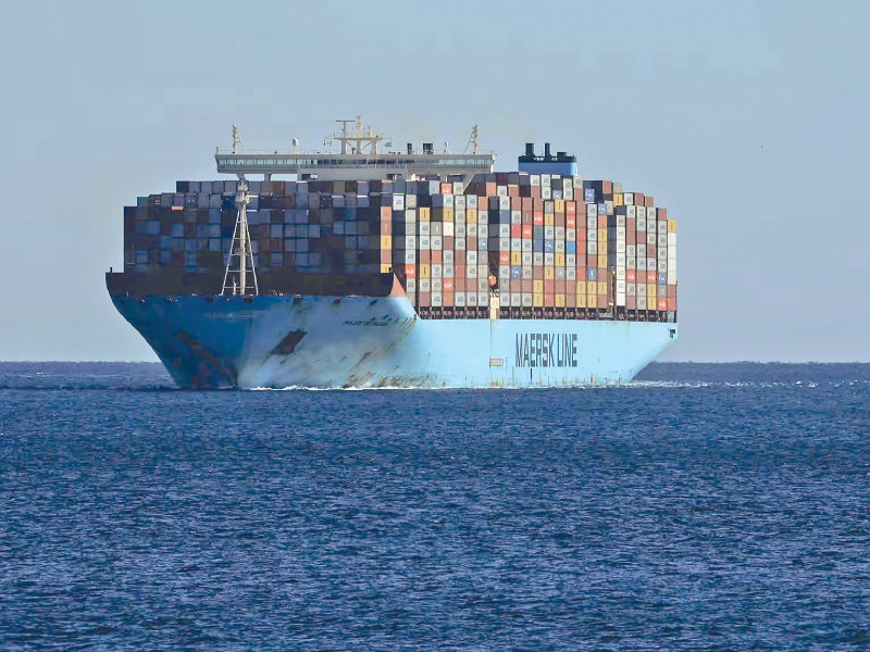 maersk said one third of its container volumes were impacted by red sea disruptions last month the company attempted to resume sailing through the red sea photo reuters