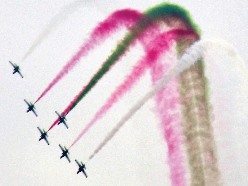 pakistan air force jets display acrobatic skills during the rehearsal of the pakistan day parade in the federal capital photo online