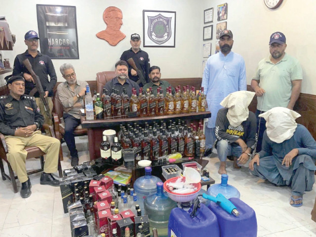 moonshine factory busted in korangi moonshine factory busted in korangi