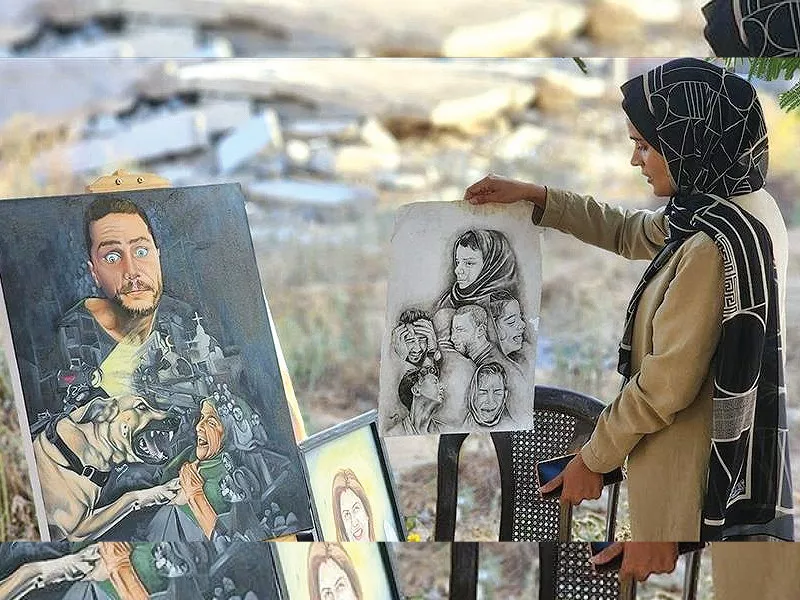 mahna s paintings depict the plight of the displaced photo file mahna s paintings depict the plight of the displaced photo file