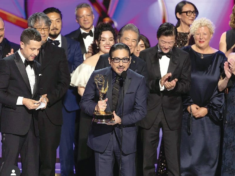 shogun ended the night with 18 statuettes the previous record for any season of a television show was 13 photo file