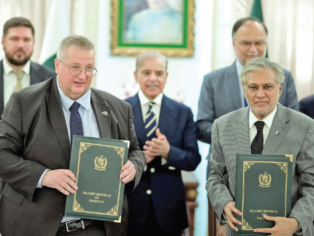 deputy prime minister ishaq dar and his russian counterpart alexey overchuk pose for a picture during an mou signing ceremony in the federal capital aimed at increasing cooperation in various fields photo nni deputy prime minister ishaq dar and his russian counterpart alexey overchuk pose for a picture during an mou signing ceremony in the federal capital aimed at increasing cooperation in various fields photo nni