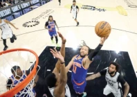 new york s jalen brunson puts up a shot over de aaron fox in the knicks victory over the san antonio spurs to seal the nba championship photo afp new york s jalen brunson puts up a shot over de aaron fox in the knicks victory over the san antonio spurs to seal the nba championship photo afp