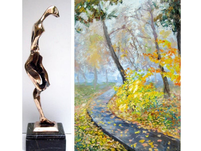 oil on canvas pairs with hands on clay