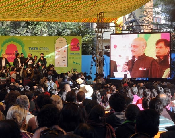 jaipur literature festival cancels salman rushdie video address jaipur literature festival cancels salman rushdie video address