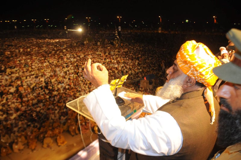 when thousands show up to a rally it s change fazlur rehman wants you to believe in