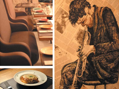 a glimpse into the cafe upstairs