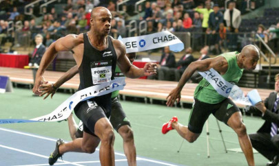 athletics powell wins us open 50m event athletics powell wins us open 50m event