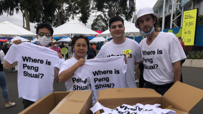 australian open fans given where is peng shuai shirts australian open fans given where is peng shuai shirts