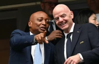 confederation of african football president patrice motsepe and fifa president gianni infantino photo afp