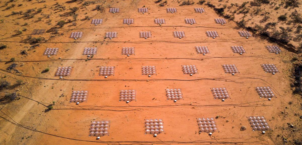 the murchison widefield array mwa a low frequency radio telescope in western australia is seen in this undated aerial view released on september 8 2020 international centre for radio astronomy research icrar curtin university handout photo reuters