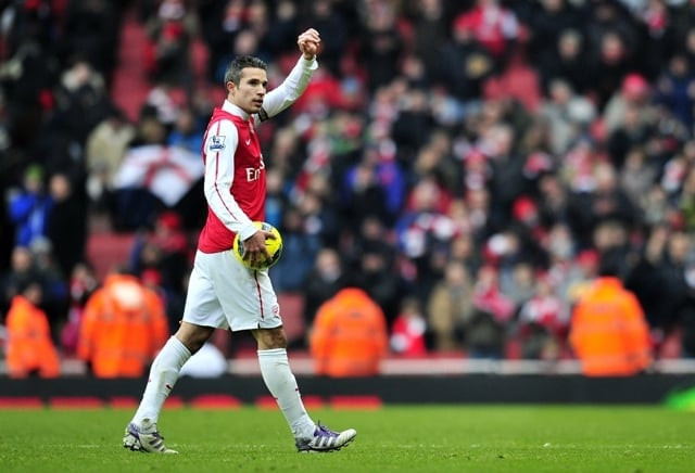 football van persie hits 3 as arsenal rout rovers football van persie hits 3 as arsenal rout rovers