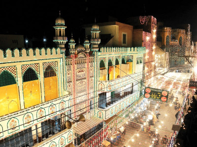 eid miladun nabi city celebrates with lights and congregations