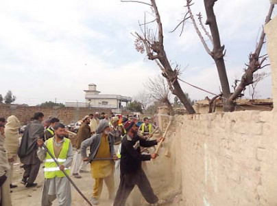 retrieving railways land operation launched amid tight security in haripur