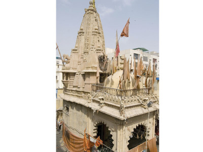 recycling history and all of hanuman s men put this temple together again