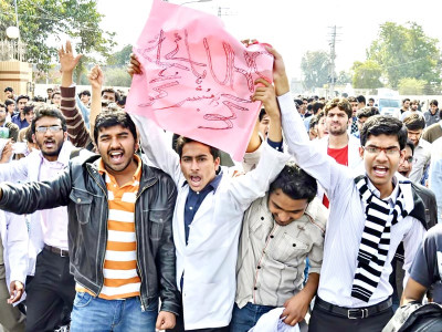 third year exams medical students protest harsh marking