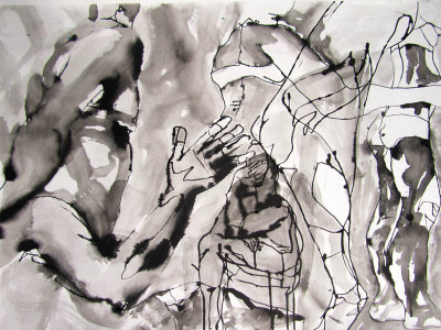 bare necessities drawn to the line salma raza reins in ink for solo show