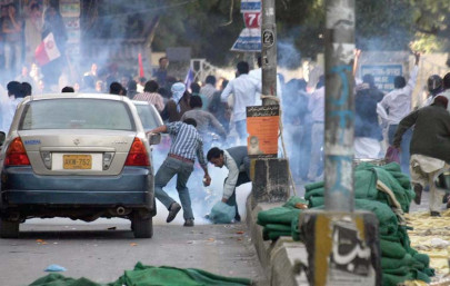 watercourse employees demand permanent jobs come under teargas shelling