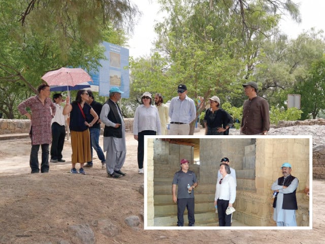 World Bank delegation visits Taxila heritage sites, Jaulian monastery