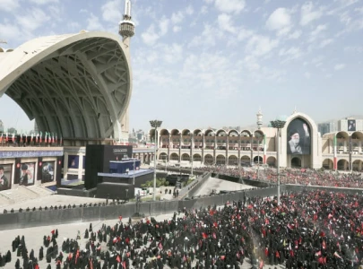 revenge chants at funeral rites for khamenei