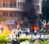 bomb rocks damascus as french president visits syria
