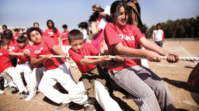 annual sports day at khaldunia blue green and red t shirts tug it out for the top slot annual sports day at khaldunia blue green and red t shirts tug it out for the top slot