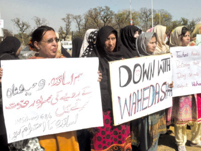 protest slap on the face of teaching community