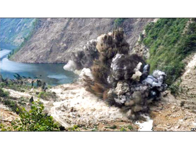 draining attabad lake in gojal hopes rekindle as buildings emerge from under the water