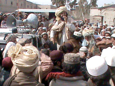 protesters demand media coverage of drone hit areas