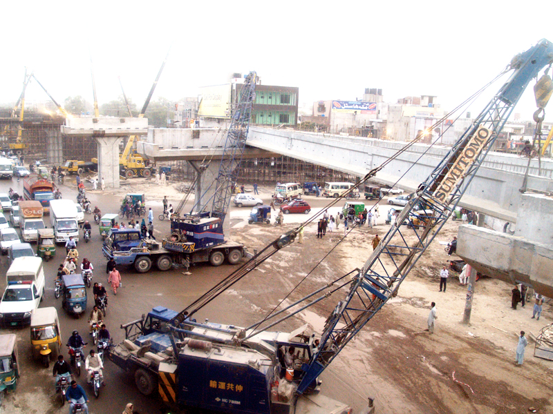 muslim town flyover deadline looms but only one bridge ready