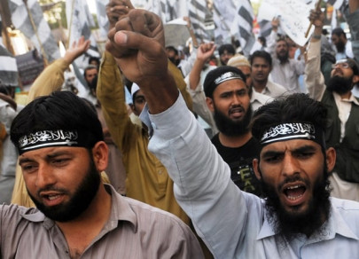 we hate nato forces jud ji protest potential reopening of supply routes