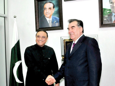 zardari reaches tajikistan for regional security summit