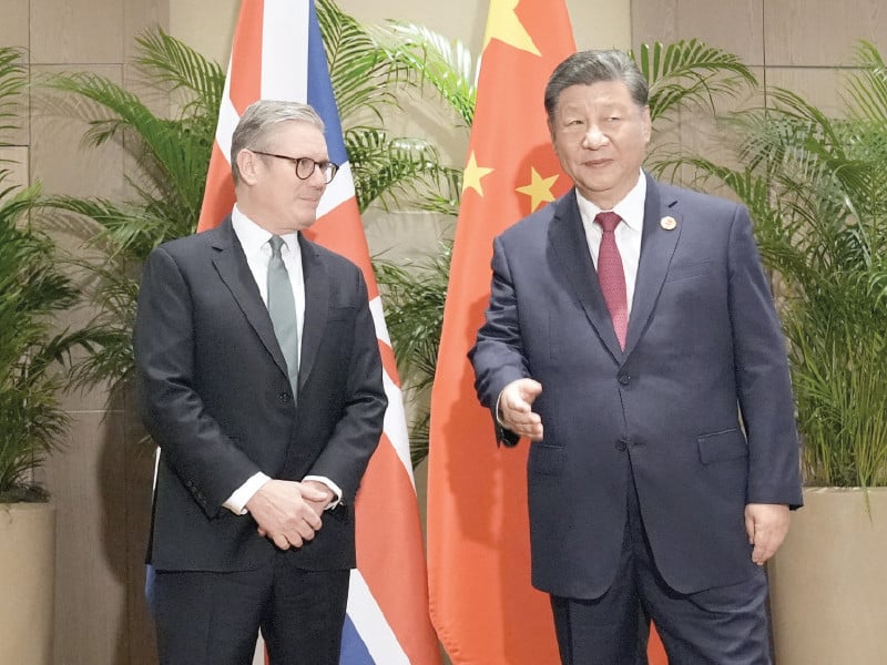 british pm keir starmer attends a meeting with chinese president xi jinping in rio de janeiro photo reuters