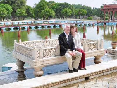 heritage site munter and spouse visit shalimar