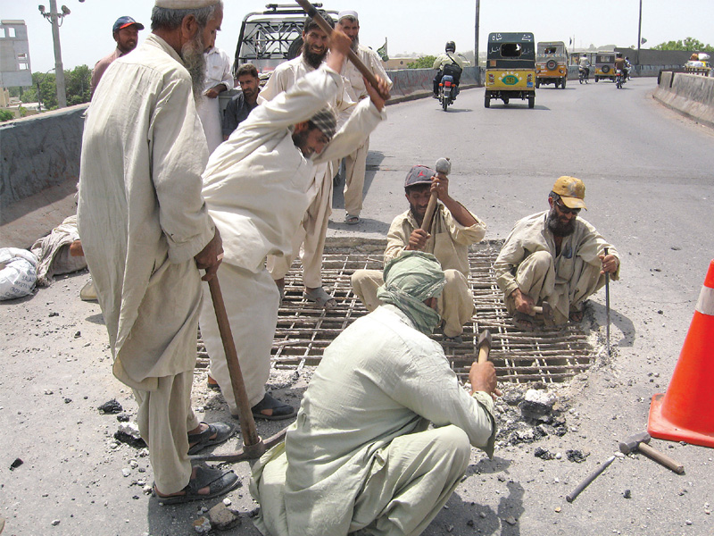 road repair drigh road flyover undergoes repairs for the 22nd time