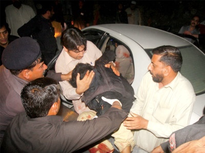 targeted attack police officer killed in peshawar roadside blast