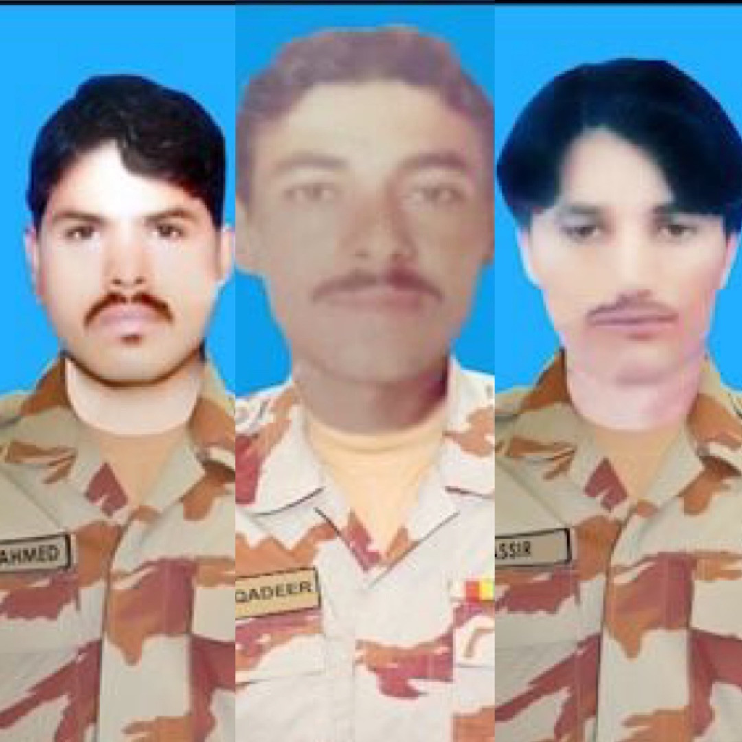 sepoy zaheer ahmed lance naik andul qadeer and lance naik andul qadeer embrace martyrdom during an exchange of fire with terrorists in balochistan photo ispr