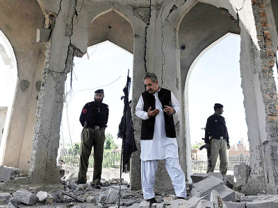 former party chief anp protests attack on ajmal khan s mausoleum