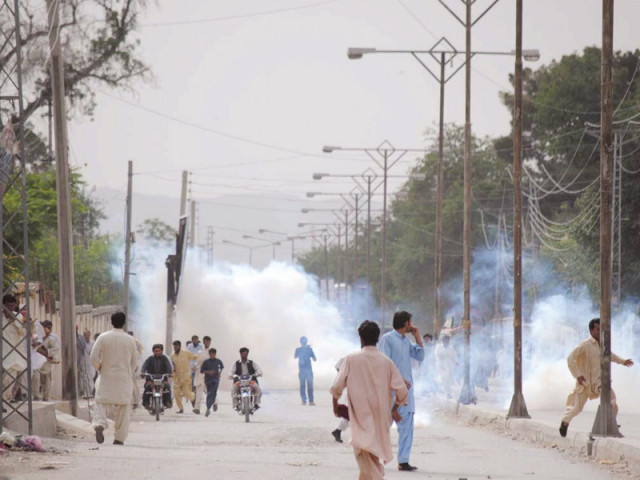 traffic logjam police tear gases protesting clerks