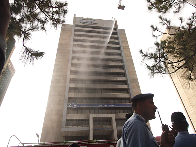 emergency sirens fire breaks out in ubl plaza again