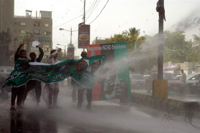 protest and rallies nchd employees showered with water again protest and rallies nchd employees showered with water again