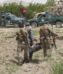 as french president tours afghanistan bombs kill five people