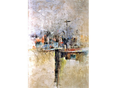 architecture on canvas in the colours of summer