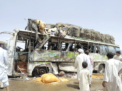 sectarian motive two killed in mastung bus bombing