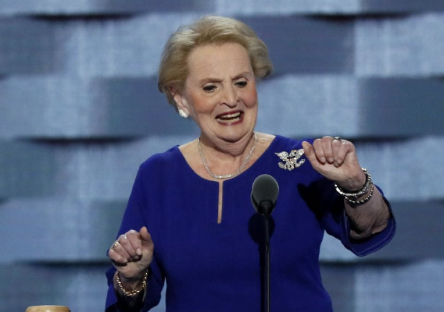 former us secretary of state madeleine albright speaks at the democratic national convention in philadelphia pennsylvania us july 26 2016 photo reuters former us secretary of state madeleine albright speaks at the democratic national convention in philadelphia pennsylvania us july 26 2016 photo reuters